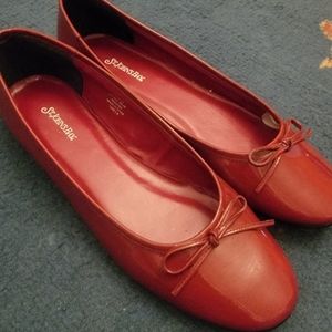 Deep Red Patent Ballerina Flats 8